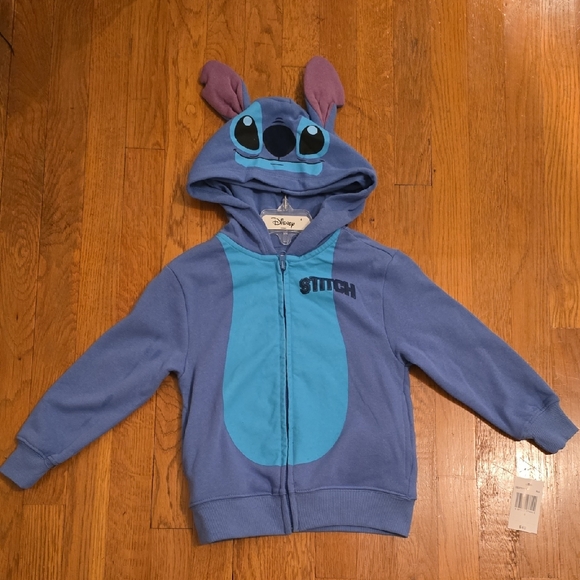 DISNEY BRAND BOYS BLUE ZIPPERED "STITCH" HOODIE SIZE XS (4) - Picture 1 of 10